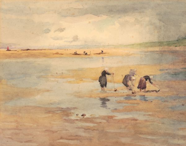 HARRY BANKS (EARLY 20TH CENTURY) 'Digging Cockles, Brittany'