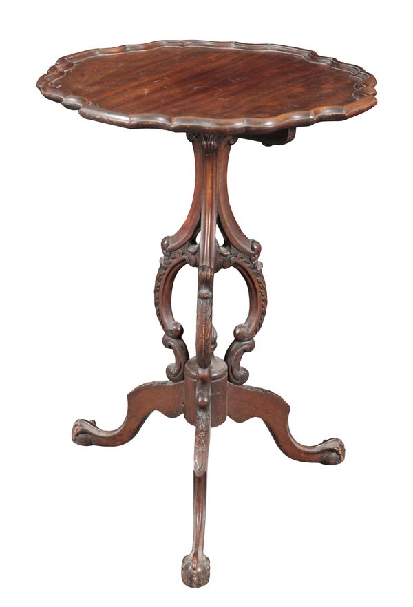 A GEORGE III STYLE MAHOGANY TABLE TRIPOD