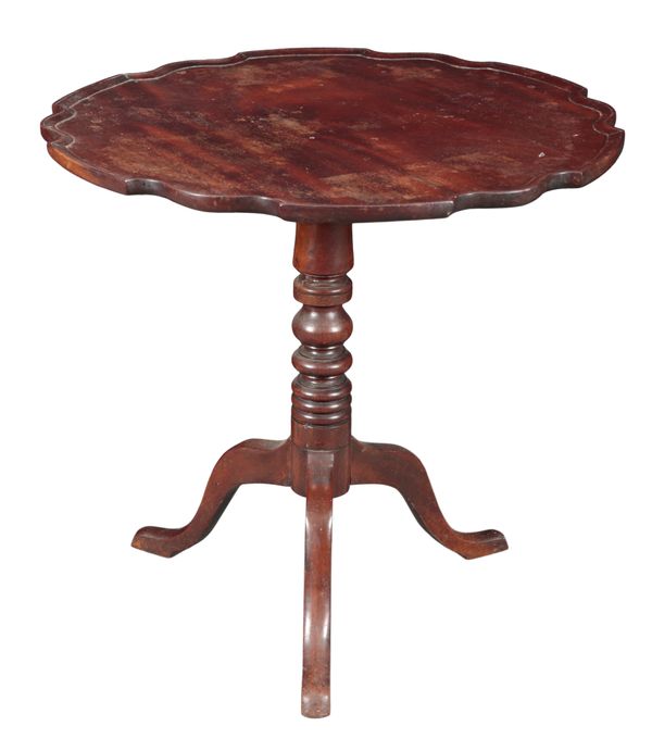 A GEORGE III MAHOGANY TILT-TOP TABLE
