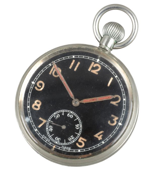 A MILITARY OPEN FACE POCKET WATCH