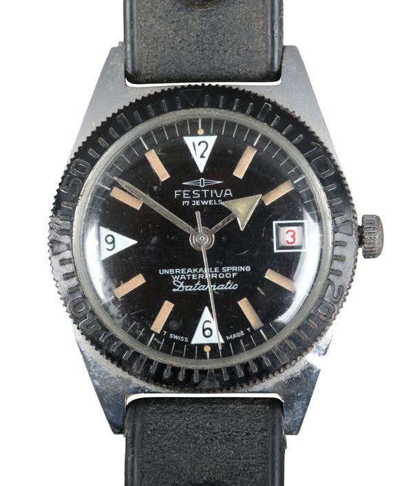 FESTINA: A STAINLESS STEEL DIVERS WATCH