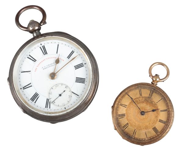 AN 18CT GOLD OPEN FACE POCKET WATCH
