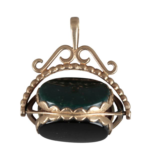 A 9CT GOLD SWIVEL FOB SEAL