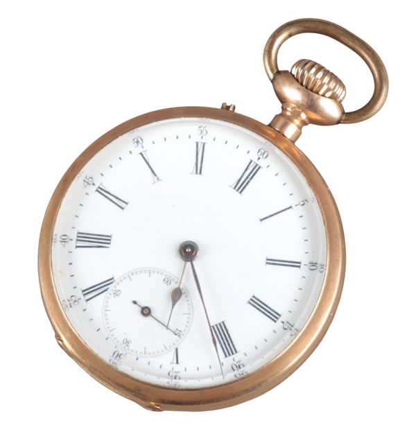 AN 18CT GOLD OPEN FACE POCKET WATCH