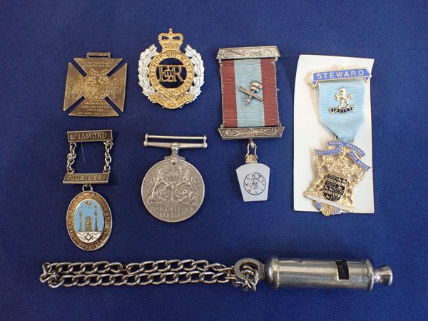 FIVE MEDALS, A BERET BADGE AND A POLICE WHISTLE