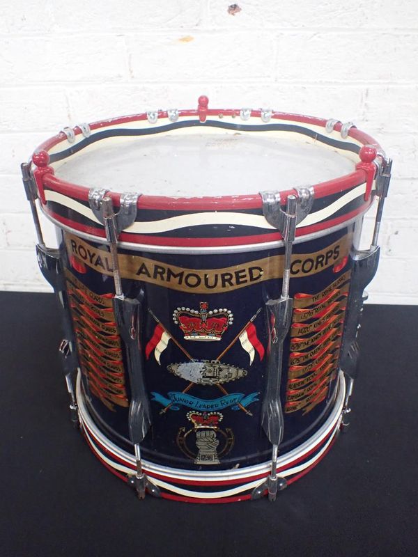 A ROYAL ARMOURED CORPS  PAINTED DRUM