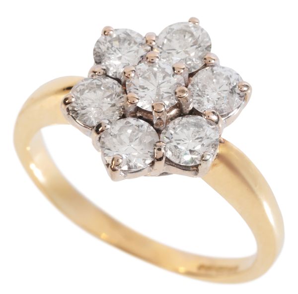 A DIAMOND CLUSTER RING