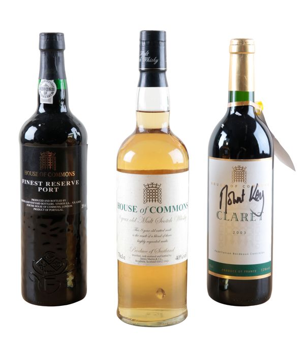 HOUSE OF COMMONS: CLARET, PORT AND WHISKY