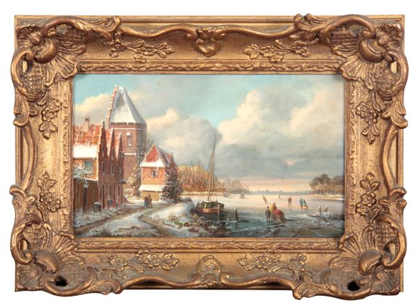 VAN DER MEULLEN (20TH CENTURY) Pair of winter scenes