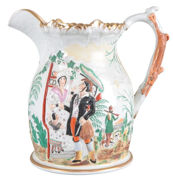 A STAFFORDSHIRE POTTERY 'MURDER' JUG