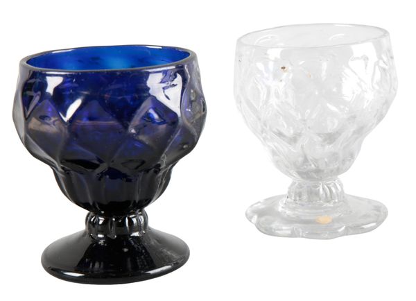 A BLUE BONNET GLASS OR 'MONTIETH'