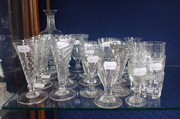 A COLLECTION OF GEORGIAN GLASSWARE