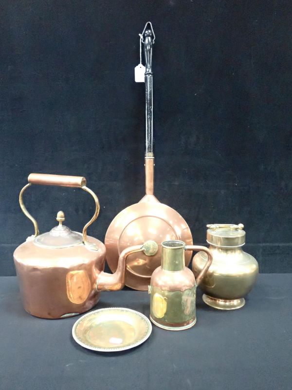 A LARGE COPPER KETTLE