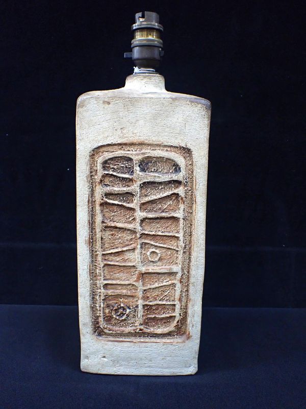 SHEILA FOURNIER (1930-2001): A STONEWARE LAMP BASE