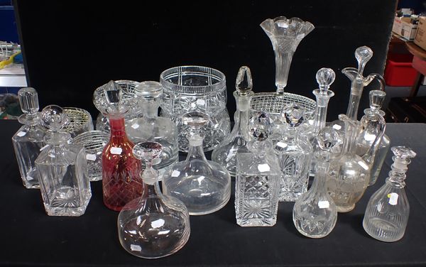 A COLLECTION OF DECANTERS