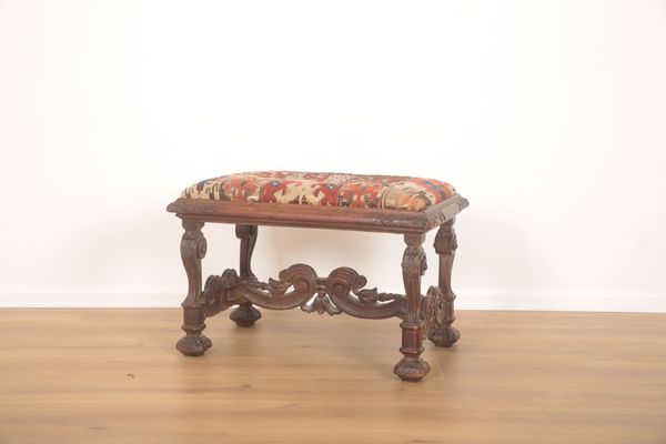 A BAROQUE REVIVAL LOW STOOL