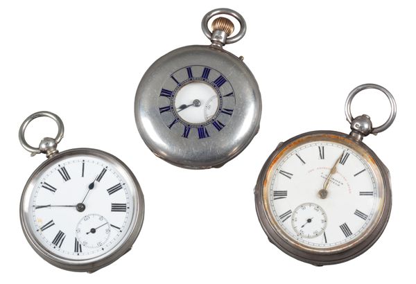 J. W. GRAVES OF SHEFFIELD: A SILVER OPEN FACE POCKET WATCH