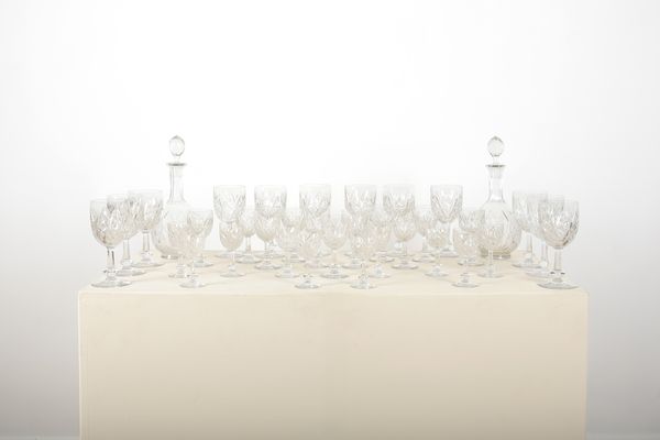 A LARGE COLLECTION OF BACCARAT WINE GLASSES