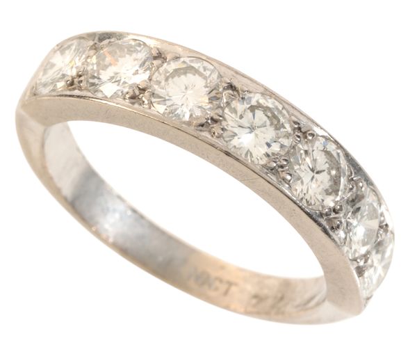 A DIAMOND HALF ETERNITY RING