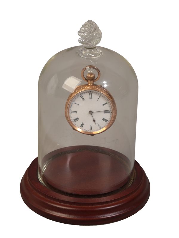 A GENTLEMAN'S 18CT GOLD OPEN-FACE POCKET WATCH