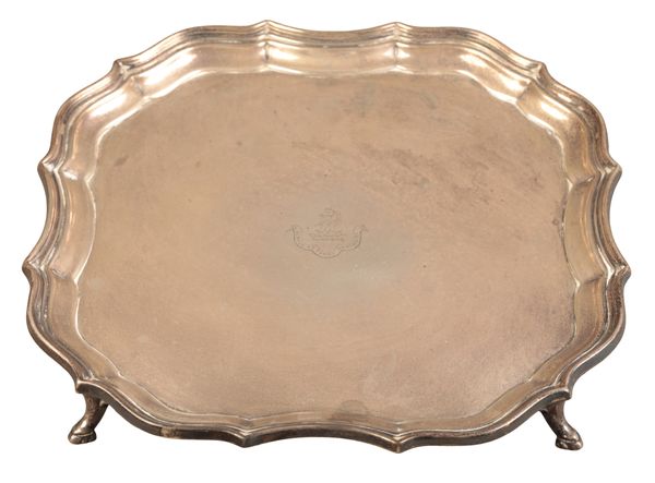 A GEORGE V SILVER SALVER