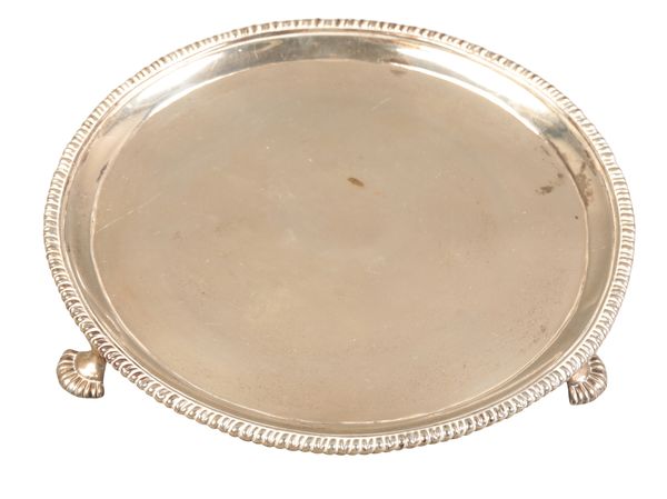 A GEORGE III SILVER WAITER