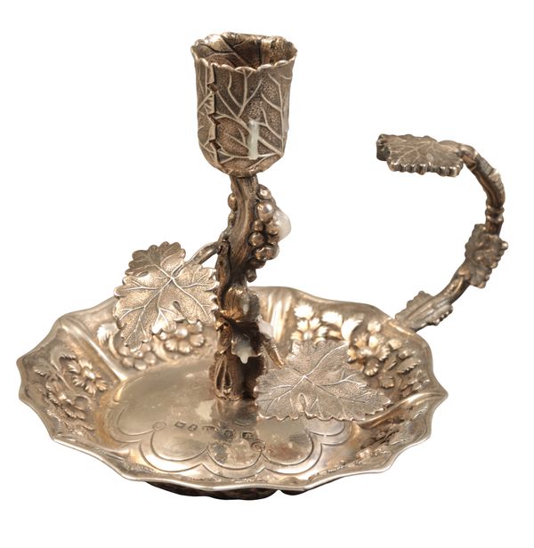 A WILLIAM IV SILVER CHAMBERSTICK