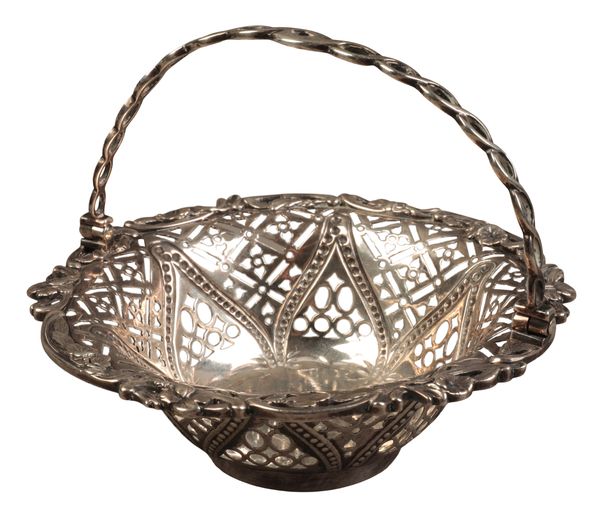 A GEORGE III SILVER SWEETMEAT BASKET