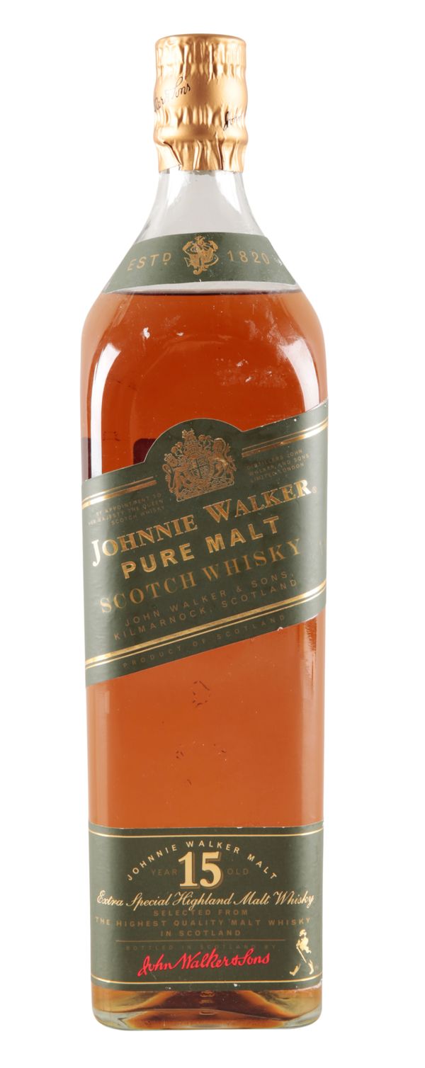 JOHNNIE WALKER ‘GREEN LABEL’ PURE MALT 15 YEAR OLD SCOTCH WHISKY