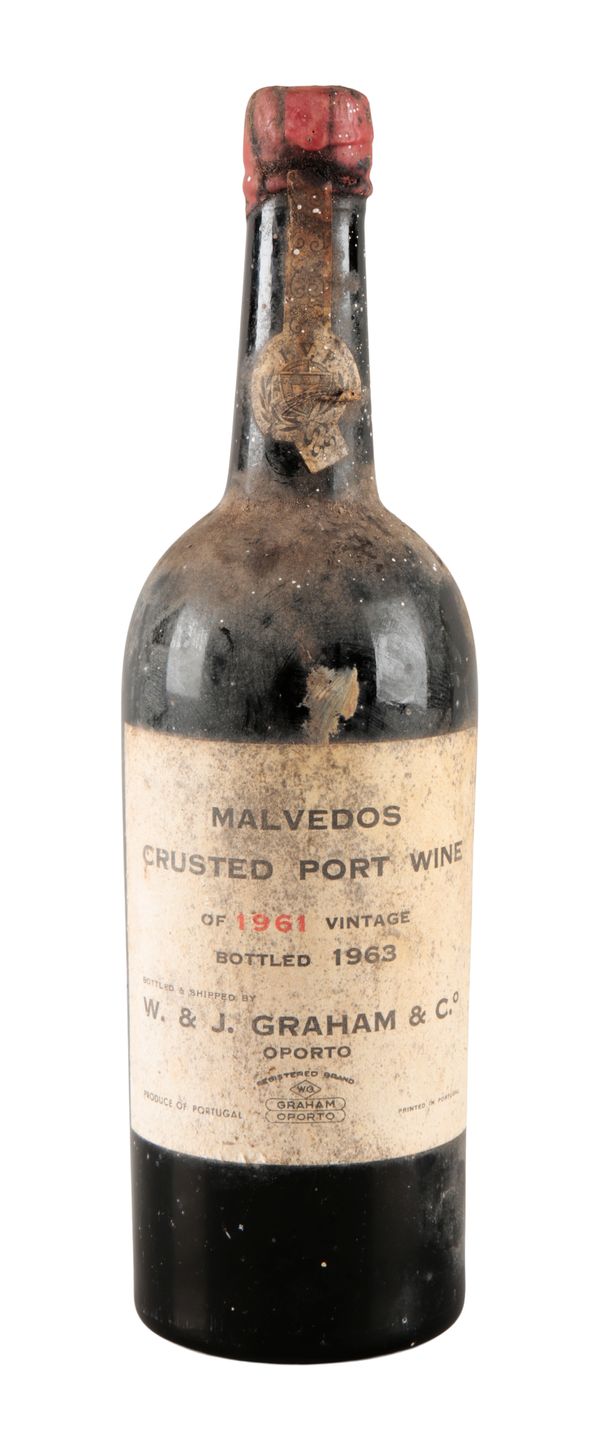 W & J GRAHAM MALVEDOS CRUSTED PORT 1961 VINTAGE