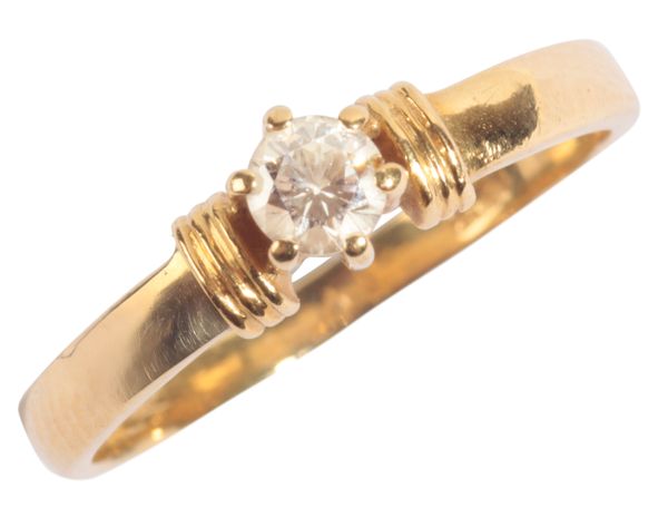 A DIAMOND SOLITAIRE RING