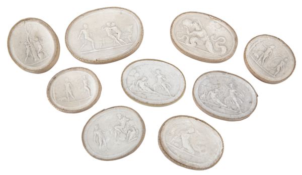 A COLLECTION OF 'GRAND TOUR' PLASTER CAMEOS