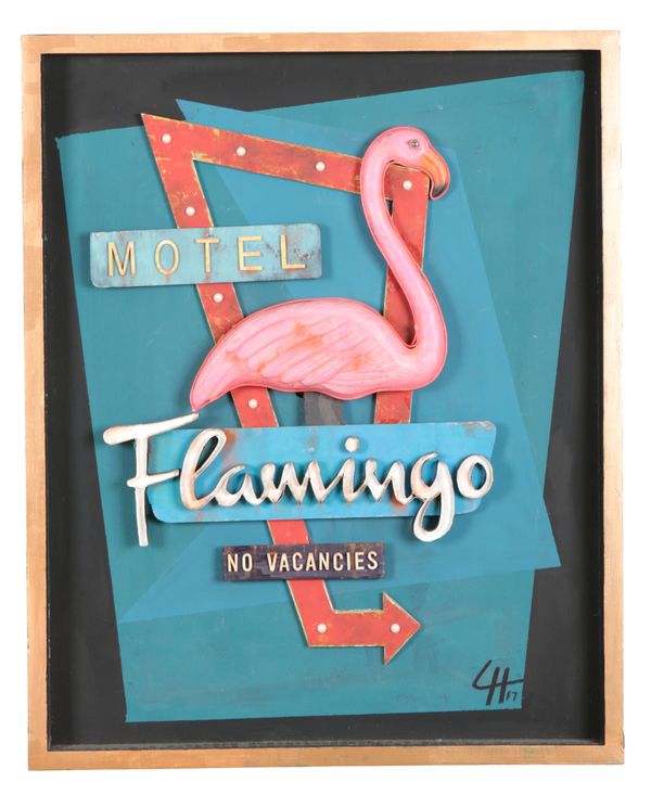 LOGAN HARVEY (CONTEMPORARY) 'Motel Flamingo No Vacancies'