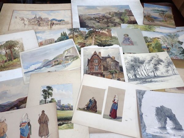 A PORTFOLIO OF 19th CENTURY WATERCOLOURS