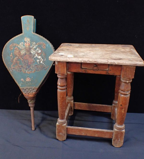 A 19TH CENTURY RUSTIC PINE JOINT STOOL