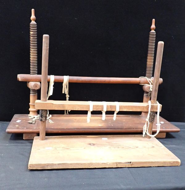 A BOOKBINDER'S SEWING FRAME