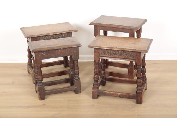 FOUR OAK STOOLS