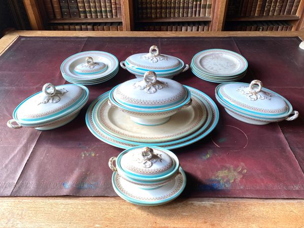 A FURNIVALS EARTHENWARE PART DINNER SERVICE