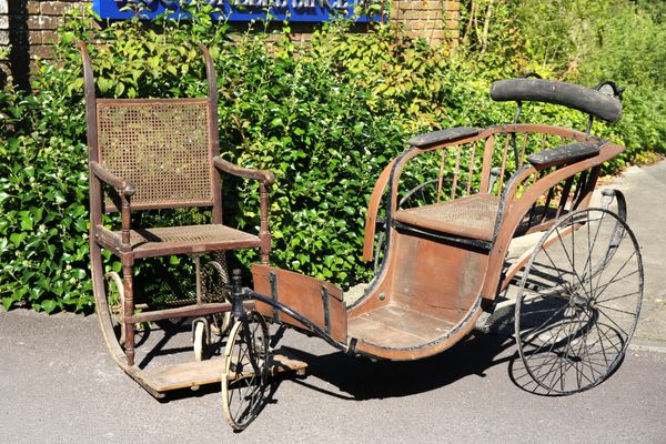 TWO CANED BATH OR INVALID CHAIRS