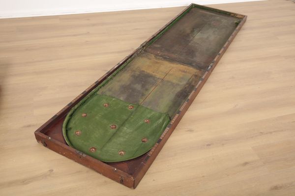 A TABLE TOP BILLIARDS BOARD OR BAGATELLE TABLE