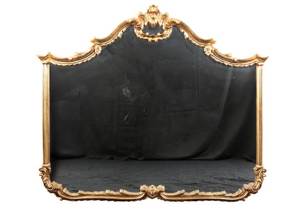 A LOUIS XV STYLE GILT WALL MIRROR