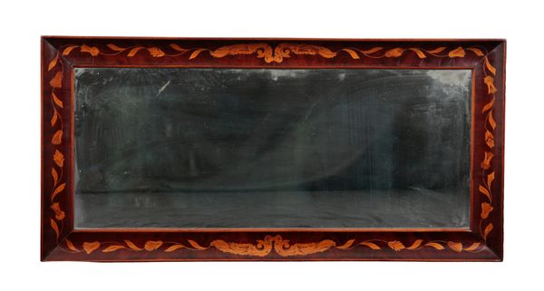 A  DUTCH MAHOGANY WALL MIRROR