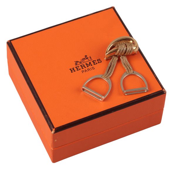 HERMÈS: A VINTAGE STIRRUP BROOCH