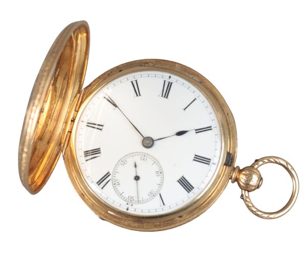 AN 18CT GOLD FULL HUNTER POCKET WATCH