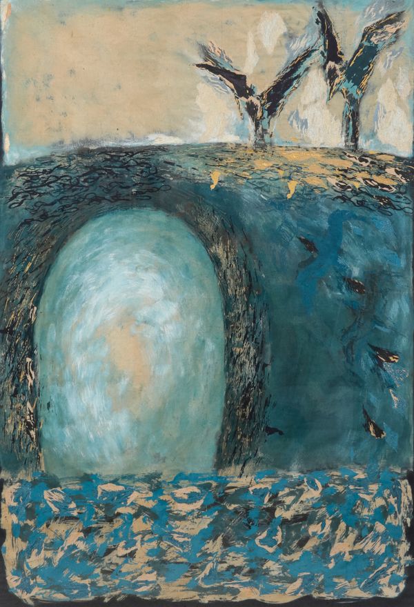 *NICOLA HENLEY (CONTEMPORARY) Abstract marine scene