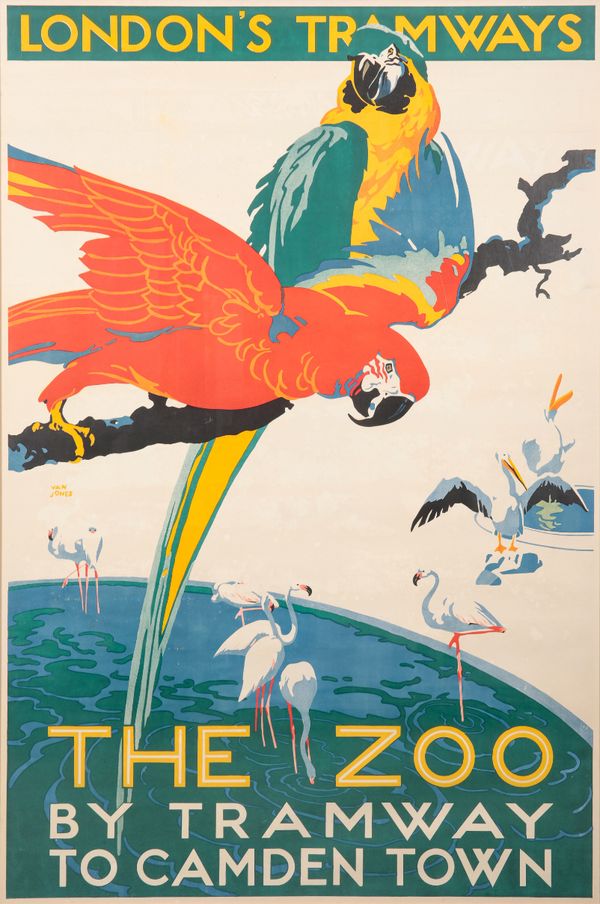 VAN JONES (20TH CENTURY) The Zoo by Tramway to Camden Town