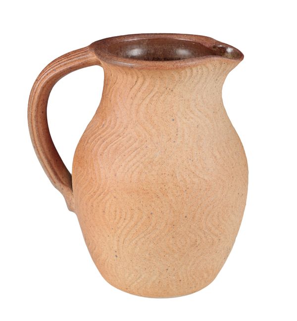*BENJAMIN EELES (20TH CENTURY), BEAMINSTER, DORSET, STUDIO POTTERY An incised stoneware jug