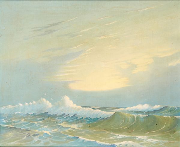 E. A. WOODS (EARLY 20TH CENTURY) Seascape with cresting waves