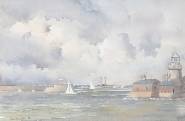*KEITH MANSFIELD (20TH CENTURY) Harbour scene