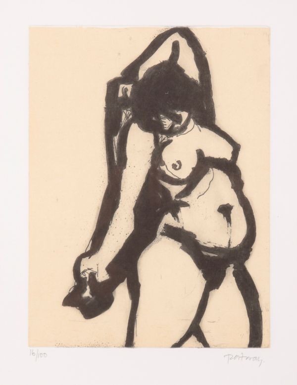 *DOUGLAS PORTWAY (1922-1993) Study of a female nude